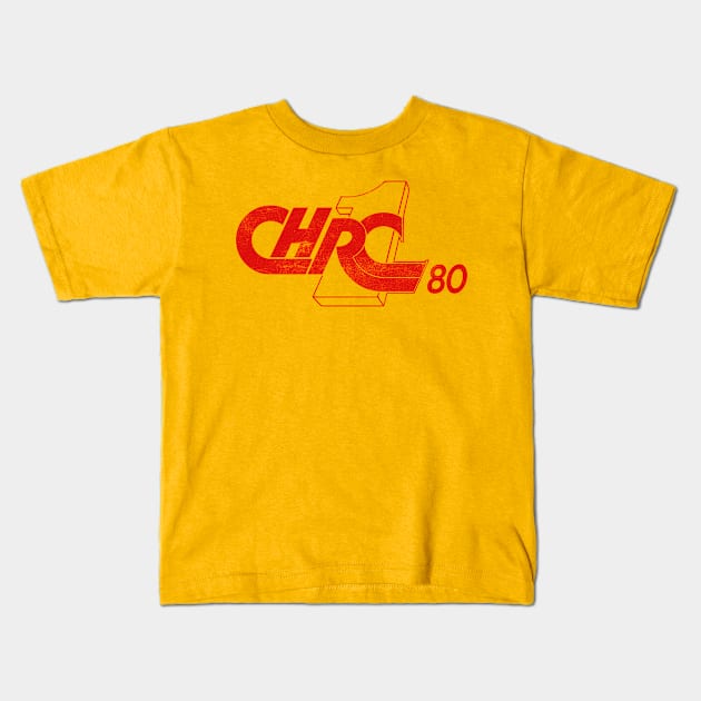 CHRC AM Quebec / 80s Canadian Radio Station Kids T-Shirt by CultOfRomance